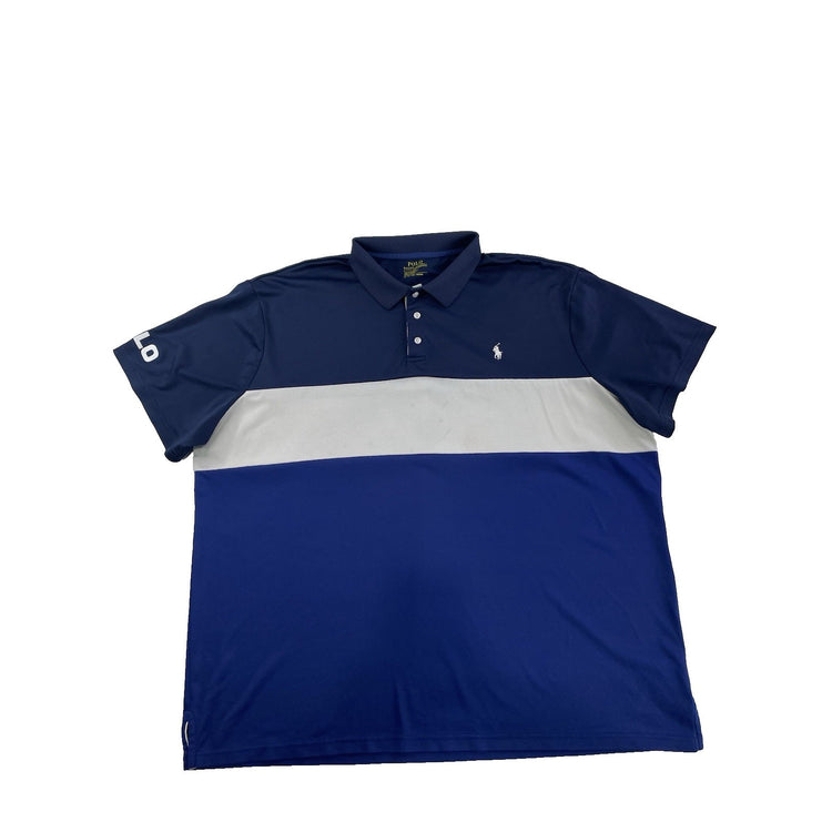 Mens Ralph Lauren Size 2XL Navy Blue Dri Fit Polo