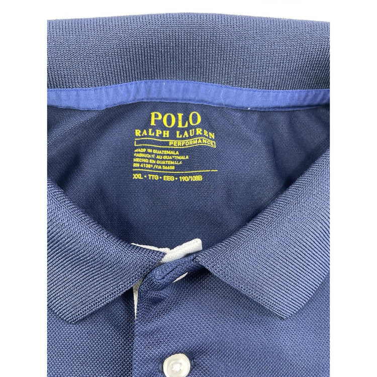 Mens Ralph Lauren Size 2XL Navy Blue Dri Fit Polo