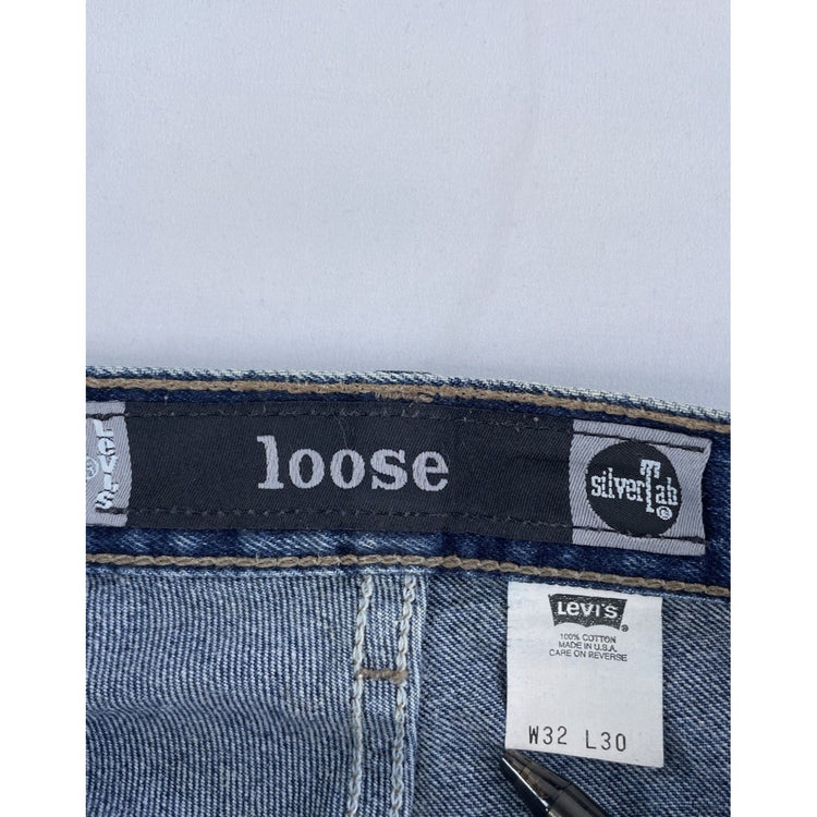 Mens Levis Loose Fit Blue Denim Jeans Size 32X30