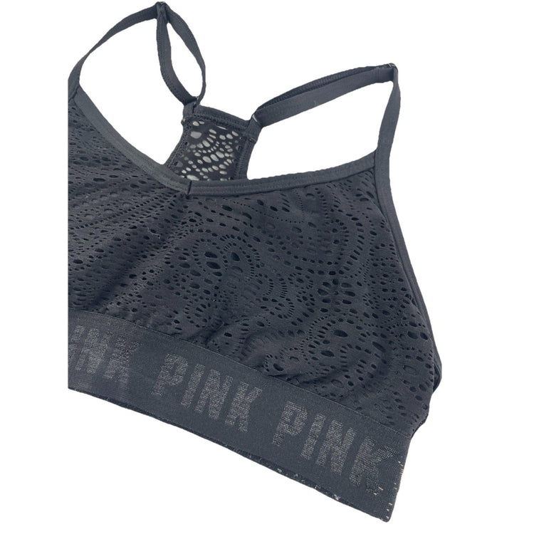 Womens PINK Sport Black Sports Bra Size XS