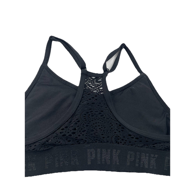 Womens PINK Sport Black Sports Bra Size XS