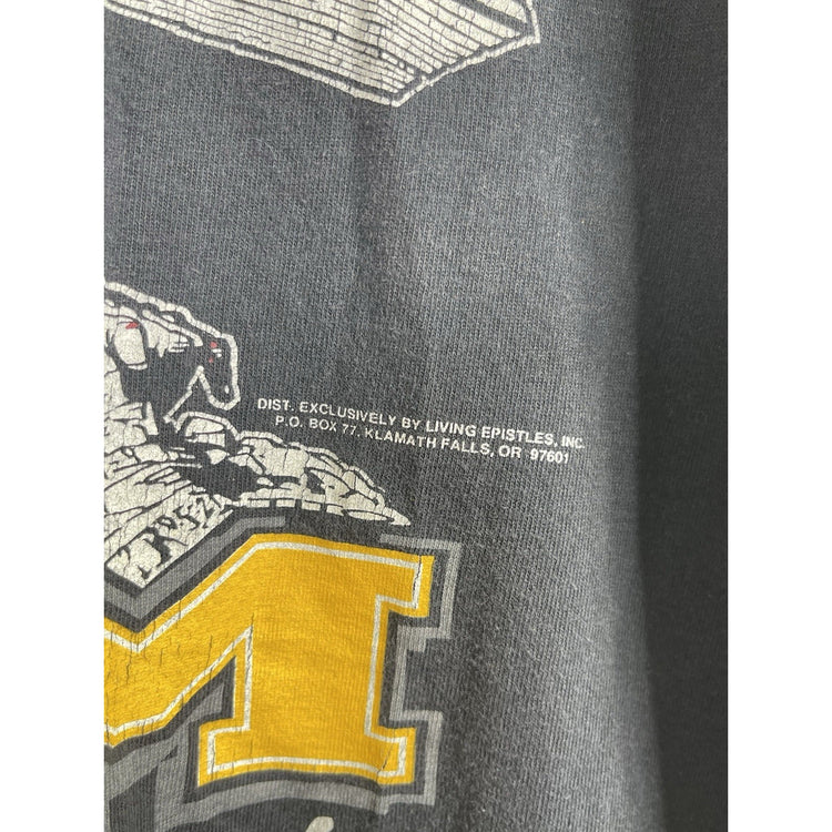 Men’s 90s Vintage Jesus Tee Living Epistles Lords Gym Double-Sided T Shirt Sz L