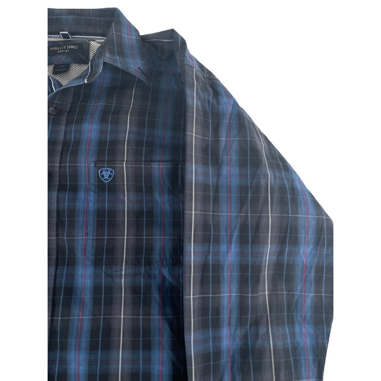 Mens Ariat Pro Series Classic Plaid LongSleeve ButtonUp Shirt Size M