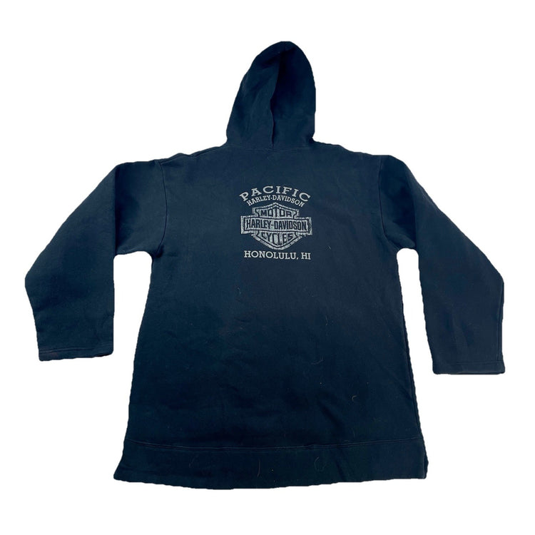 Mens Harley Davidson Black Honolulu Hawaii Hoodie Size Large
