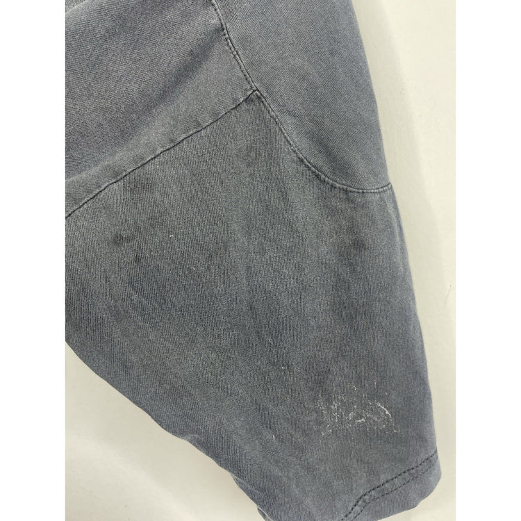 Cra Zee Wear USA Black muscle crop top t-shirt body building Size 2XL/6