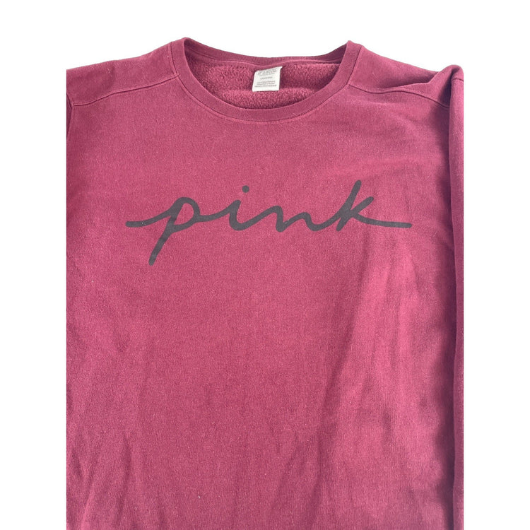 Womens PInk Victorias Secret Maroon Crewneck