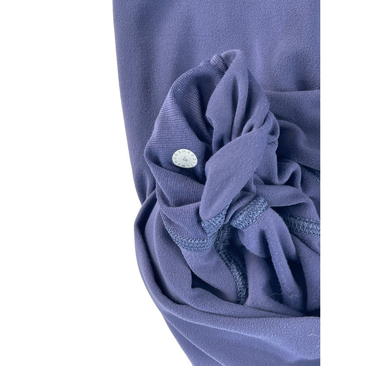 Womens Lululemon Dusty Indigo Blue High Rise Yoga Cropped Leggings Capris SIZE 4
