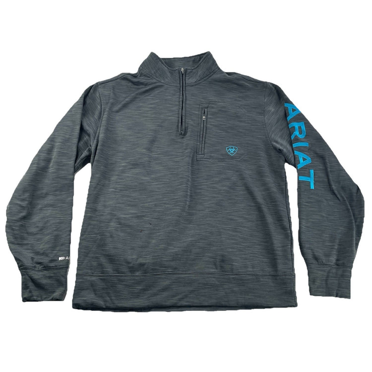 Mens Ariat TEK Cold Series Dark Gray 1/4 Zip Pullover Sweatshirt Size M