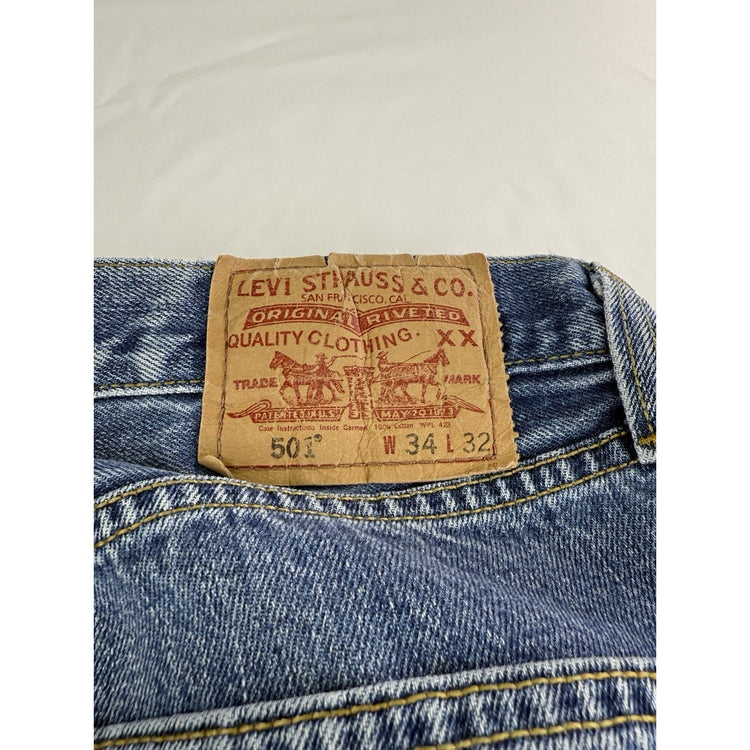 Mens Vintage Levi’s 501 Distressed Jeans Size 34
