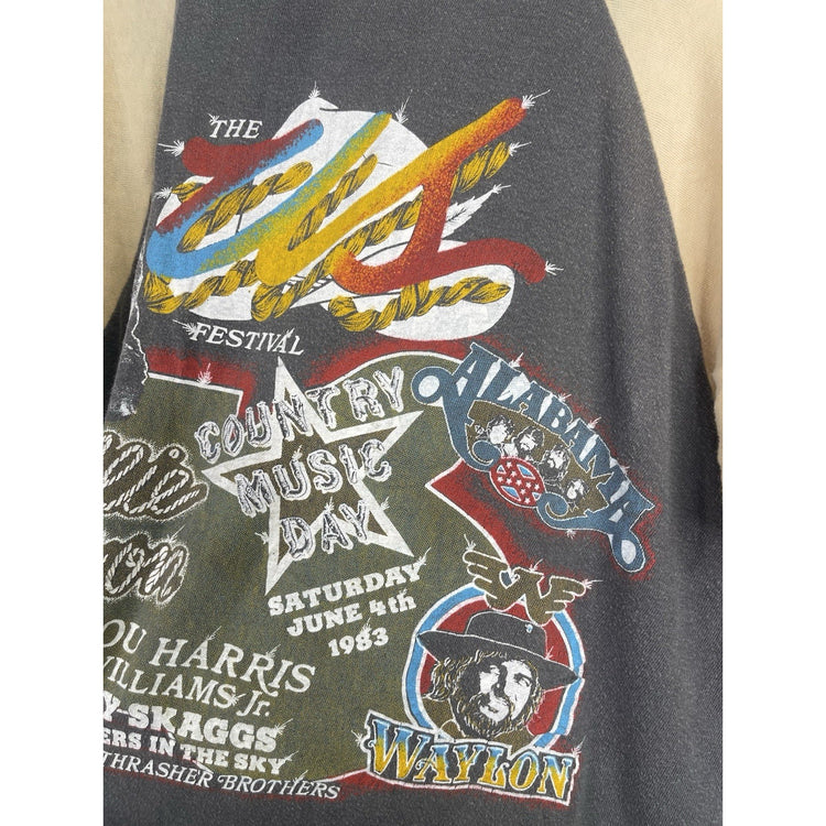 RARE Vintage 1983 The US Festival California Raglan Jersey T-Shirt Size XL