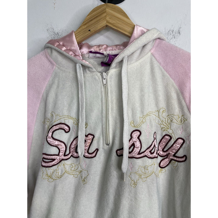 Women’s Disney Tinker Bell Sassy Fleece 3/4 Zip Hooded Jacket Sweatshirt Sz 1XL