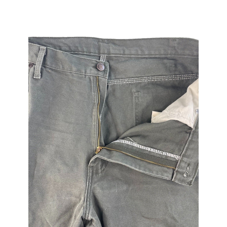 Men Dickies Relaxed Fit Carpenter Work Pants Olive Green Size 38x30