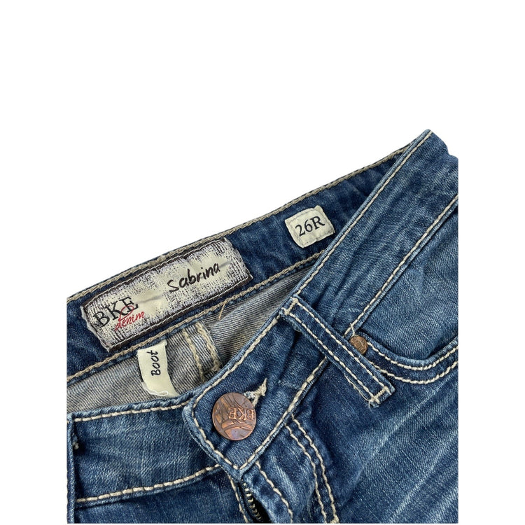 Women’s BKE denim Sabrina Boot Medium Wash Blue Jeans Size 26r