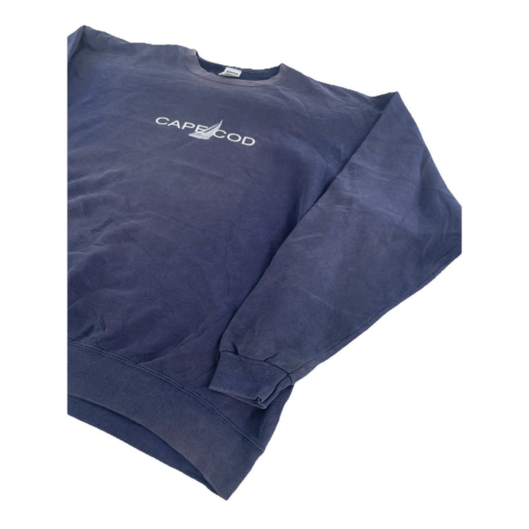 Mens Vintage Cape Cod Logo Solid Crewneck Sweatshirt Size Xl