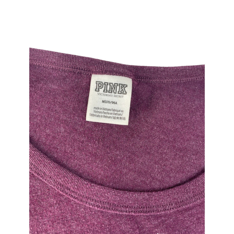 Women’s PINK Victorias Secret Maroon Sequins Long Sleeve Tr Shirt Size Medium