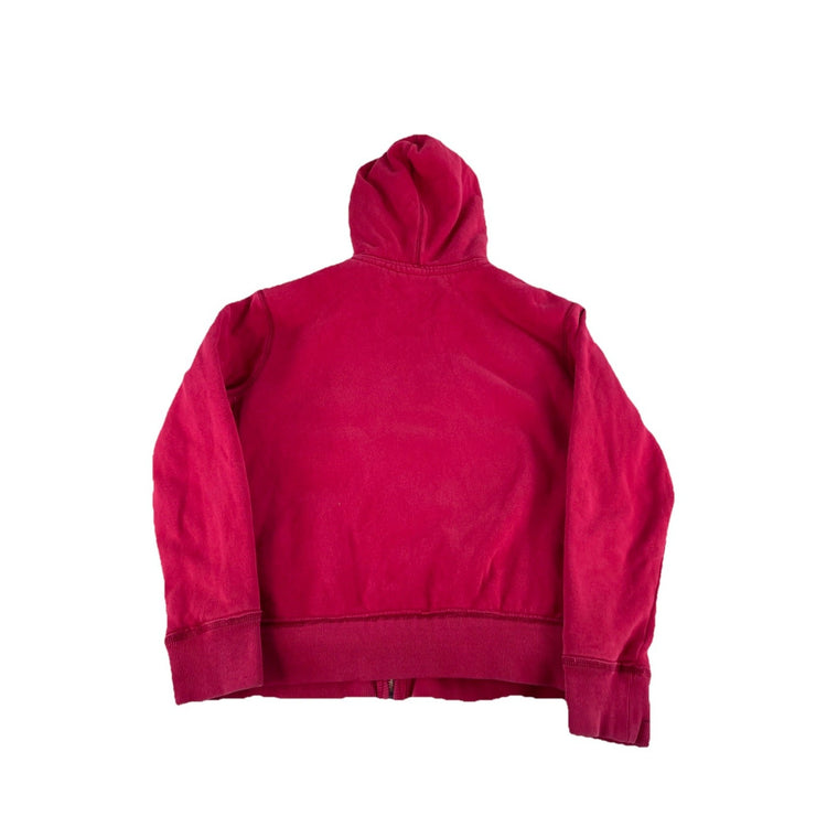 Mens Y2K Aeropostale Fleece Lined Red Zip Up Jacket Size Small