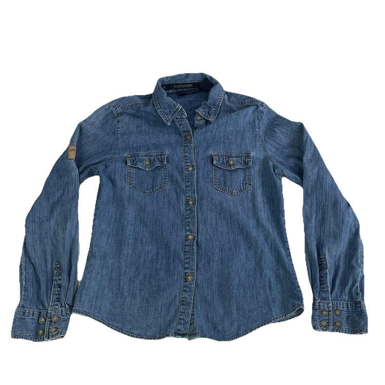 Womens Harley Davidson Button front Denim Shirt Size S