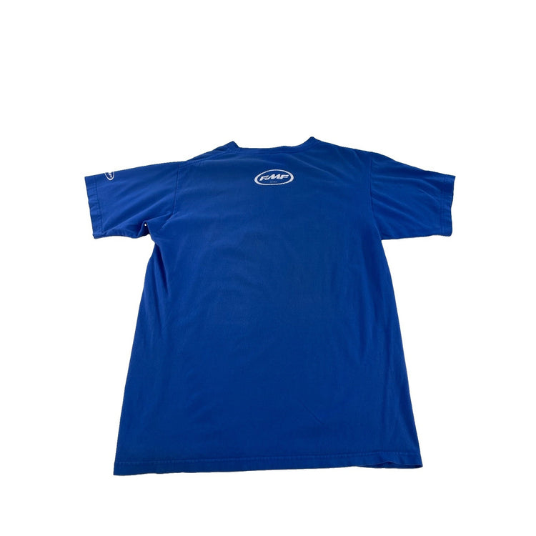 Men Vintage FMF Racing Royal Blue So Calif Motocross DirtBike Graphic Tee Size L