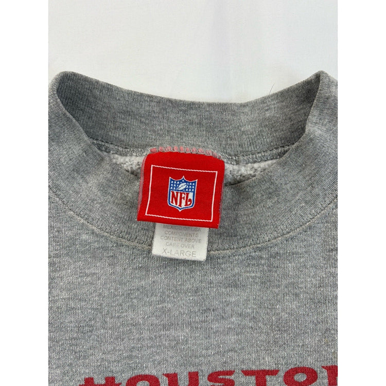 Men’s Vintage NFL Gray Houston Texans Sweatshirt Size XL
