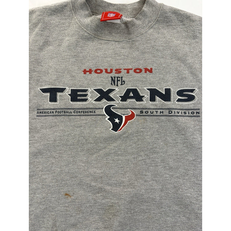 Men’s Vintage NFL Gray Houston Texans Sweatshirt Size XL