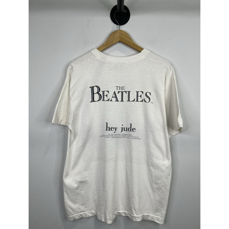 Vintage 90's THE BEATLES Hey Jude 1990 T Shirt Size Large