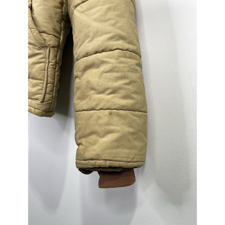 Men’s Vintage Walls Blizzard-Pruf Insulated Outerwear Beige Puffer Jacket Sz L