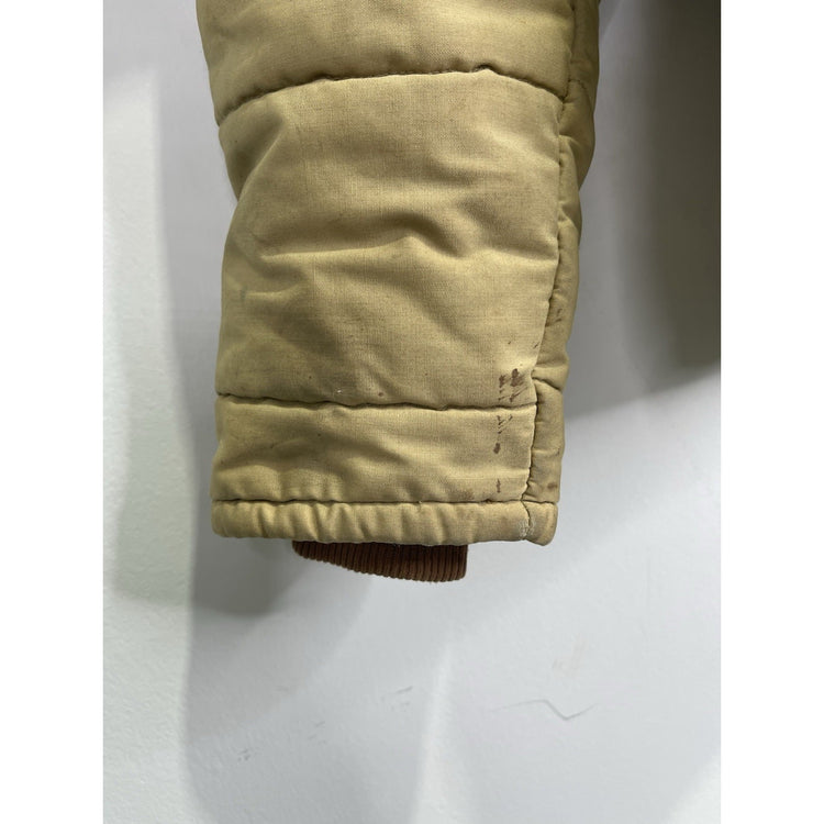 Men’s Vintage Walls Blizzard-Pruf Insulated Outerwear Beige Puffer Jacket Sz L