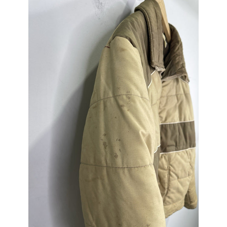 Men’s Vintage Walls Blizzard-Pruf Insulated Outerwear Beige Puffer Jacket Sz L