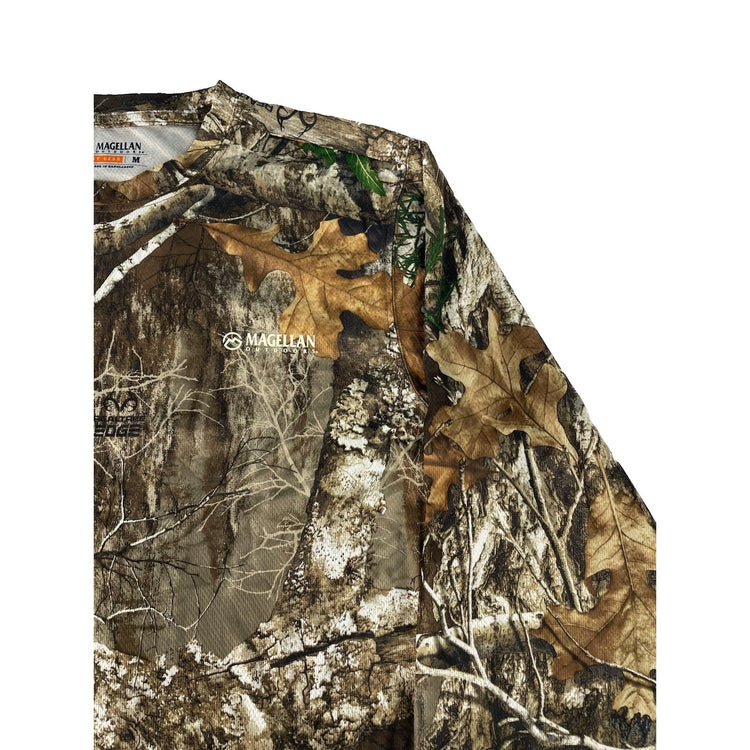 Mens Magellan Dri Fit Realtree Camo Print Long Sleeve Shirt Size Medium