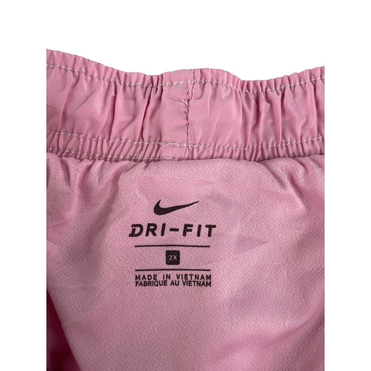 Womens Nike Pink Running Shorts With Floral Lining Size 2X