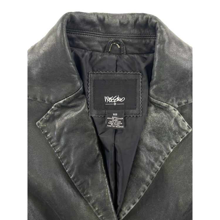 Women’s Mossimo Snap On Leather Jacket Size XS