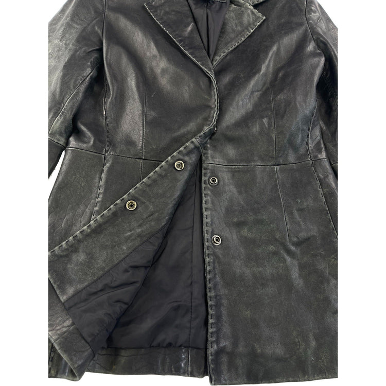 Women’s Mossimo Snap On Leather Jacket Size XS