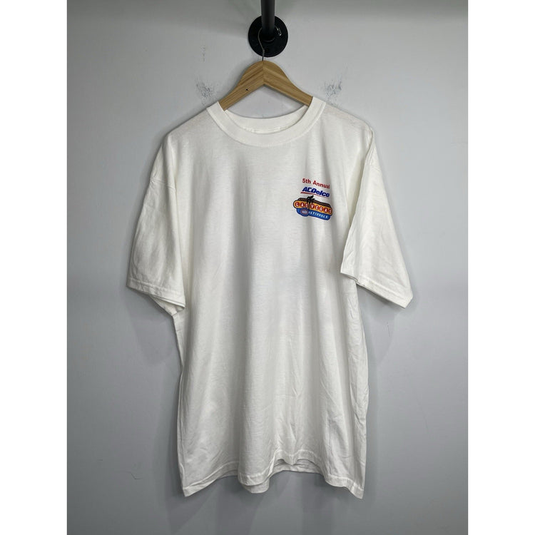 Men’s Vintage White 5th Annual Acdelco NHRA Drag Racing Vegas T Shirt Sz XL