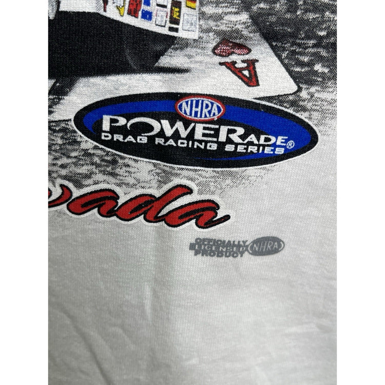 Men’s Vintage White 5th Annual Acdelco NHRA Drag Racing Vegas T Shirt Sz XL