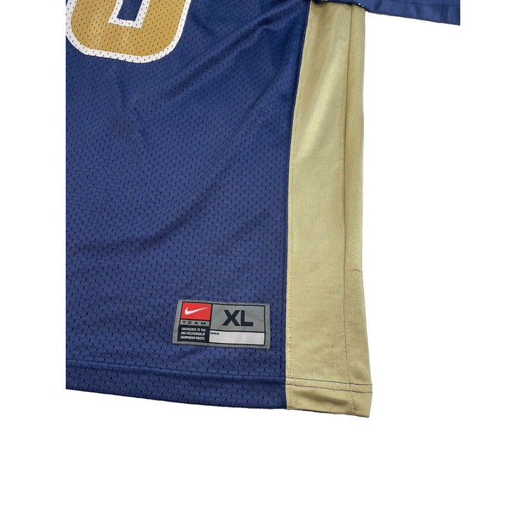 Mens Vintage Nike St. Louis Rams Marshall Faulk Navy Gold Jersey Size XL