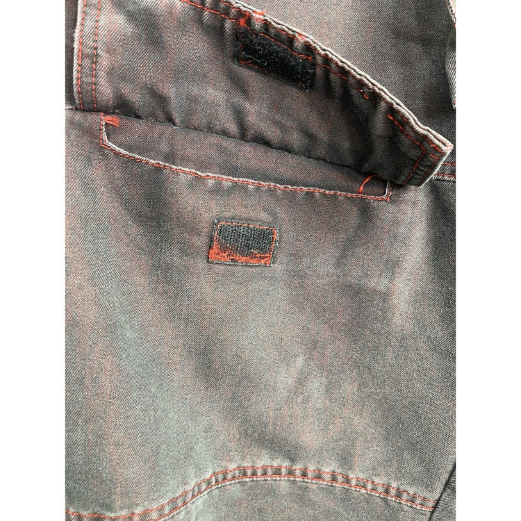 Men’s Diss Jeans Shorts Black Zip Y2K Hip Hop Skater Grunge Baggy 34x15