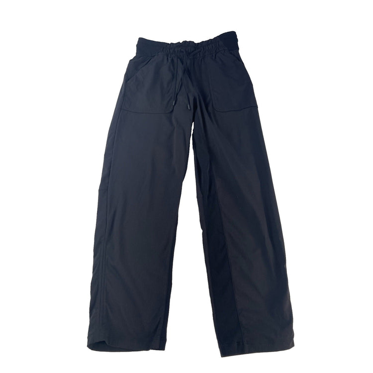 Womens Lululemon Black Solid Dance Studio Elastic Drawstring Jogger Pants SIZE 4