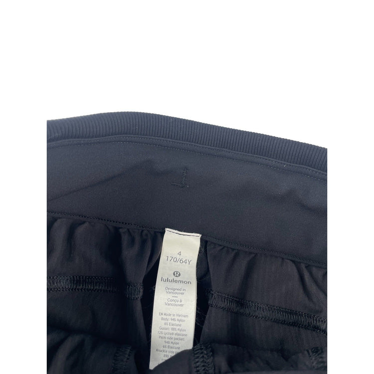 Womens Lululemon Black Solid Dance Studio Elastic Drawstring Jogger Pants SIZE 4