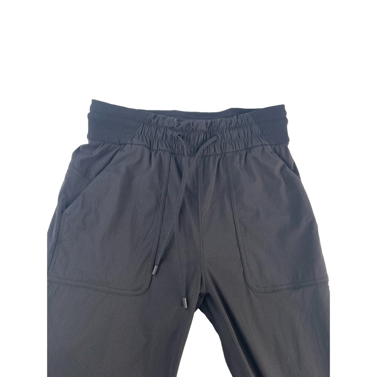 Womens Lululemon Black Solid Dance Studio Elastic Drawstring Jogger Pants SIZE 4