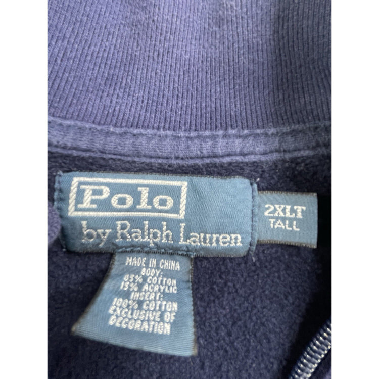 Mens Vintage Polo Ralph Lauren Zone Sleeve Zip Up Collard Size 2xl