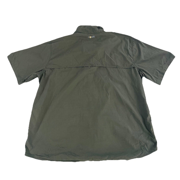 Mens Carhartt Outdoor Moss Green Relaxed Fit Button-Up Shirt Size 2Xl