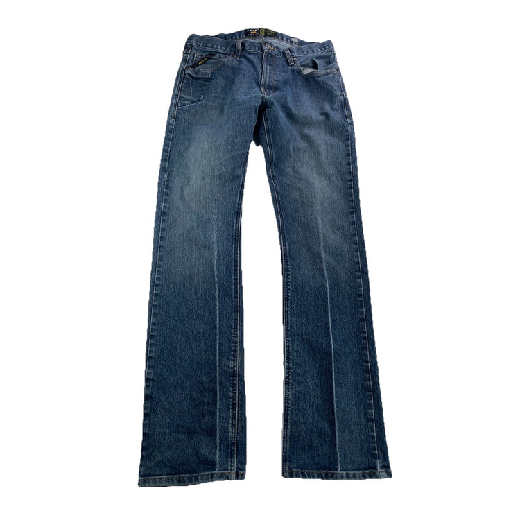 Mens Ariat REBAR Straight Leg Blue Jeans Size 36x36