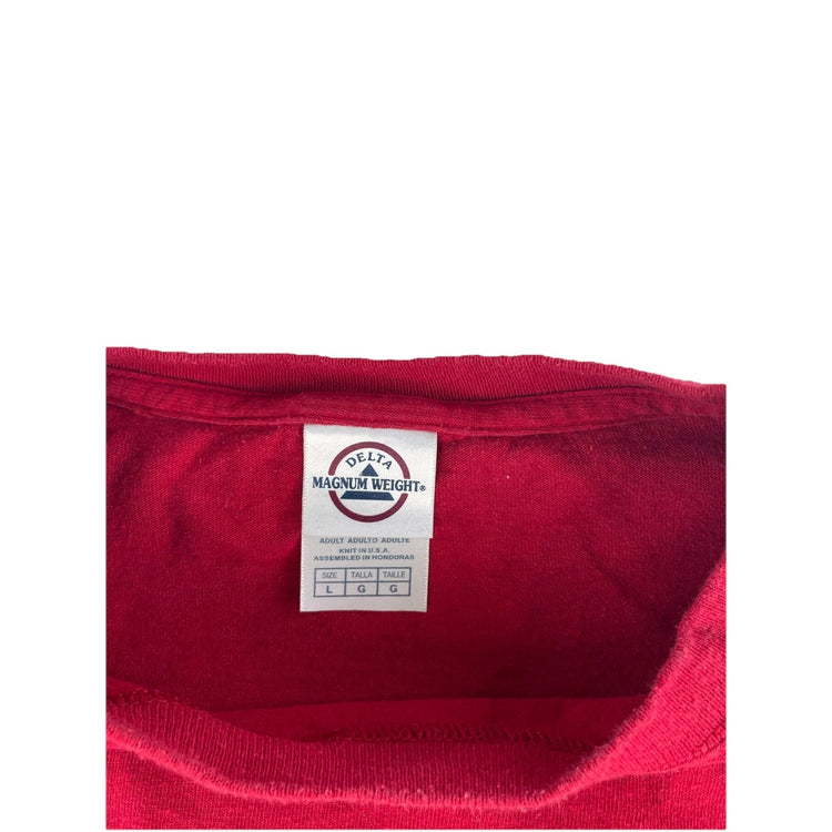 Mens Vintage NCAA Indiana Hoodies Tee Red Embroidered Logo size L