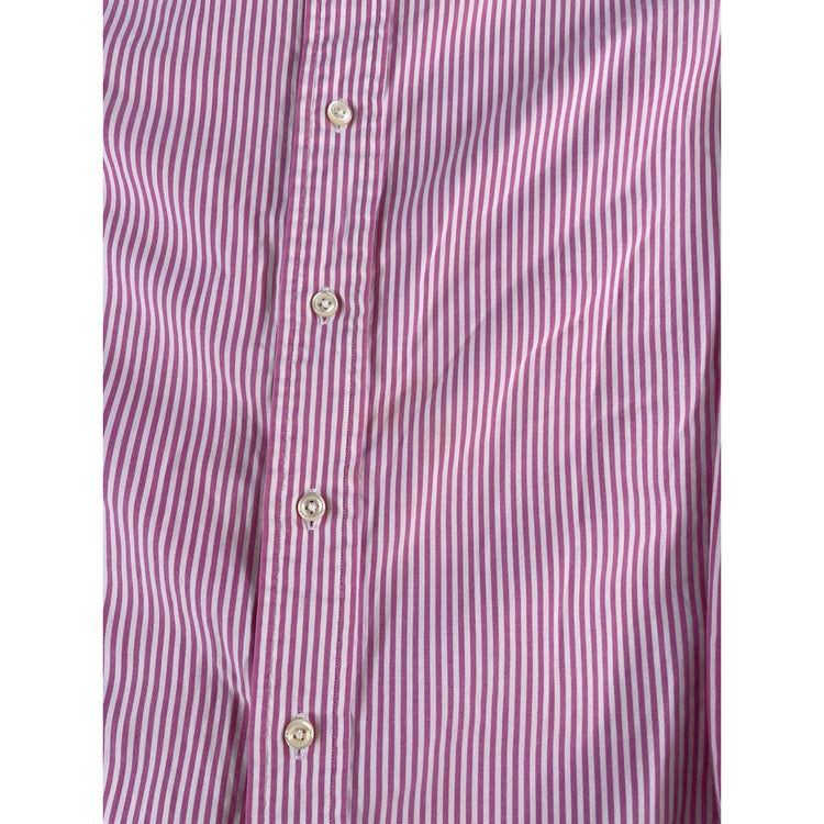 Mens Polo Ralph Lauren Classic Fit Pink & White Striped Button Down size 16