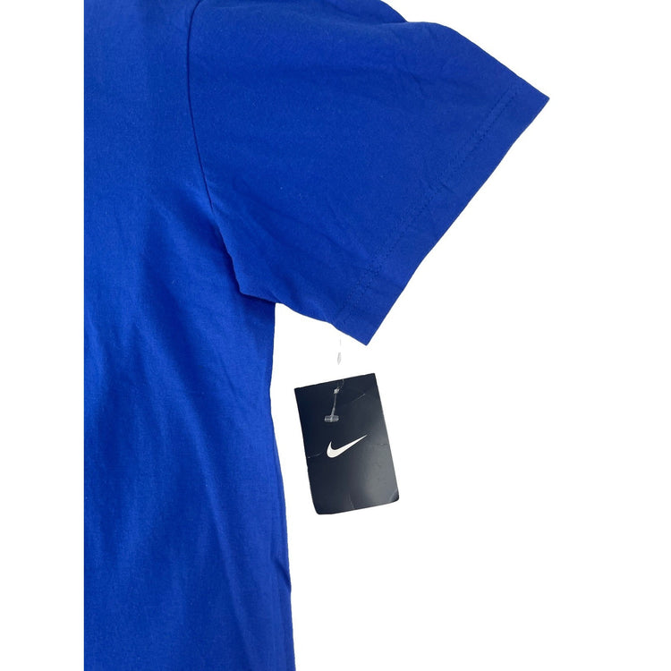 Mens Nike Blue Regular Fit Tee Yellow Logo T-Shirt Size XL