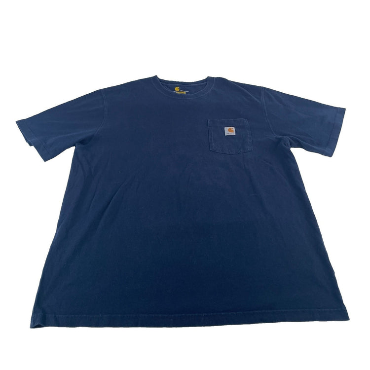 Mens Carhartt Dark Navy Blue Original Fit T Shirt Size XL
