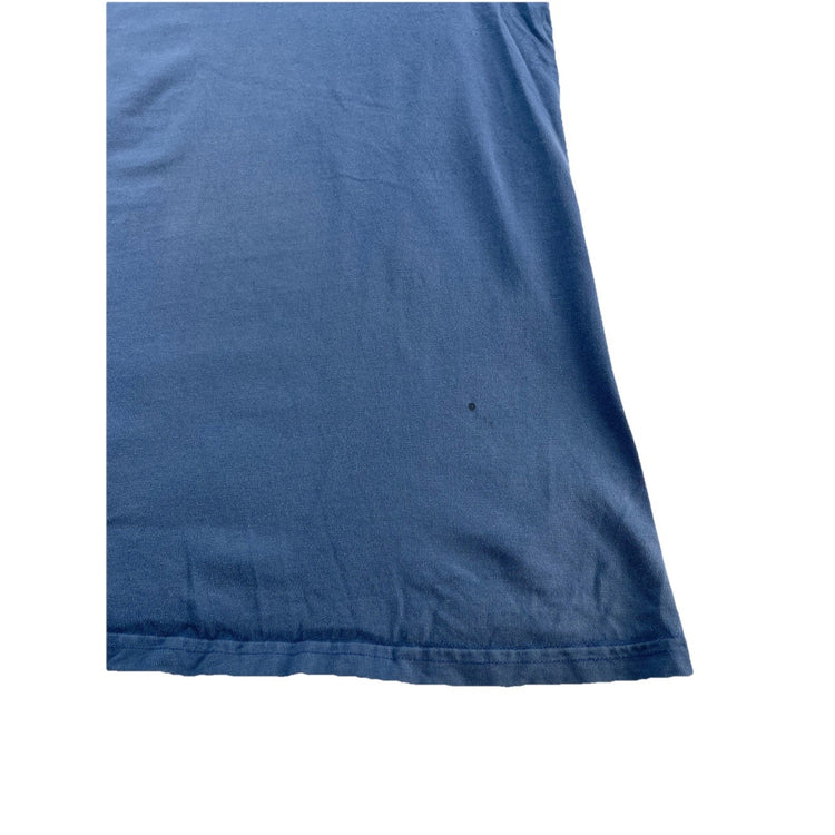 Mens Harley Davidson Motorclothes Basic Blue Cotton Shirt Size Xl