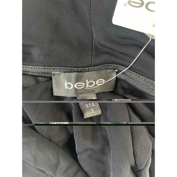 Womens Bebe Black Backless Hooded Dress Size Small