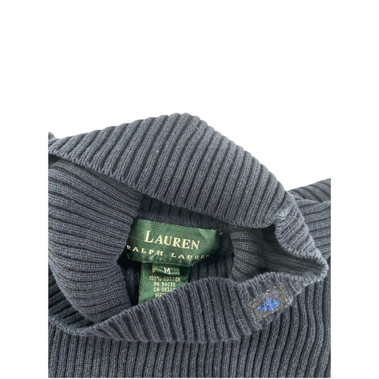 Womens Lauren Ralph Lauren Size Medium Dark Navy Blue Turtle Neck Sweater