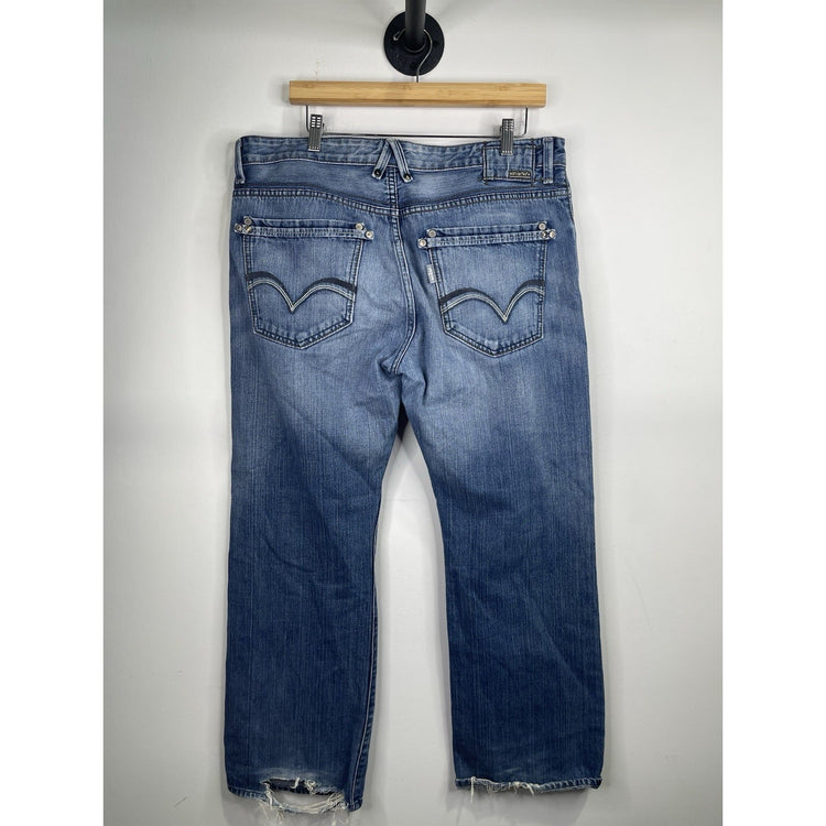 Y2K Levis Silvertab Jeans Mens 36x30 Blue Medium Wash Boot Cut Western